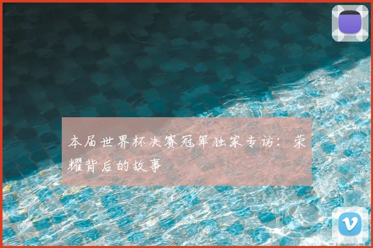 本届世界杯决赛冠军独家专访：荣耀背后的故事
